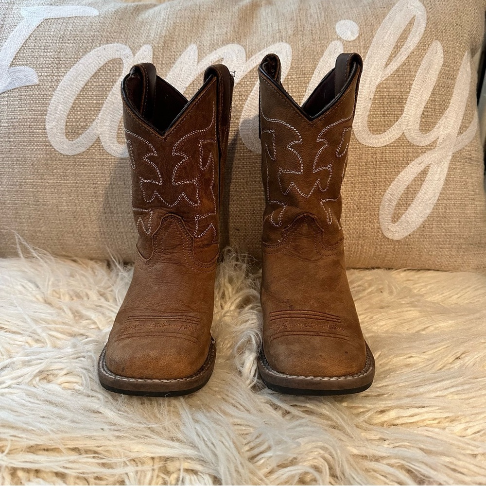 Boys Roper Monterey Brown Suede Boots | Size 12 | EUC